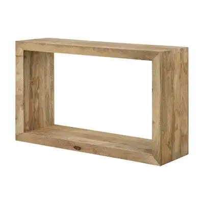 Loon Peak Rectangular Solid Wood Sofa Table Natural