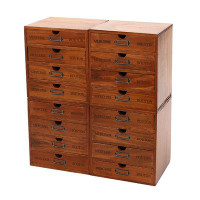 Loon Peak Hadumoth 4-Slot Wooden Desk Drawer Unit