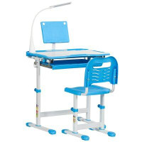 Zoomie Kids Zoomie Kids Kids Desk And Chair Set Height Adjustable Student Writing Desk Children School Study Table With