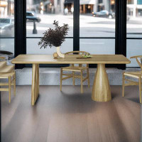 Hokku Designs 62.99" Rosewood Solid Wood Rectangular Dining Table