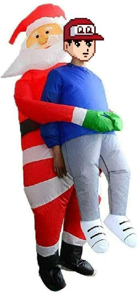 NEW INFLATABLE BLOW UP SANTA HALLOWEEN COSTUME FZ1592K in Other Business & Industrial in Alberta