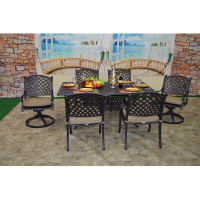 Darby Home Co Wes 7 Piece Sunbrella Dining Set with Cushions