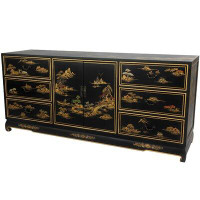 Oriental Furniture 6 Drawer Combo Dresser