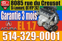Moteur 1.7 Pour Acura EL 1.7 D17a VTEC 2001-2002-2003-2004-2005
