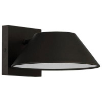Orren Ellis Goufran Outdoor LED Wall Mount - Square Backplate - Tapered Shade