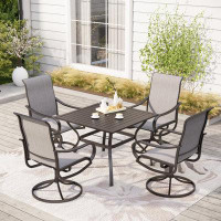 Wildon Home® Nako Square 4 - Person 37" L Outdoor Dining Set