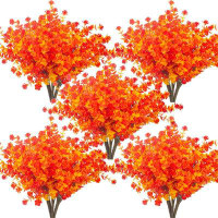 Primrue Artificial Fall Flowers, Fake Outdoor UV Resistant Autumn Plants For Home Kitchen Christmas Festival Thanksgivin