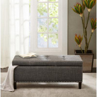 GZMWON Tufted Top Soft Close Storage Bench