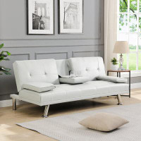 Wrought Studio Sofa Bed With Armrest Two Holders WOOD FRAME