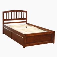 Red Barrel Studio Platform Storage Bed Wood Bed Frame with Two Drawers and Headboard