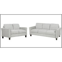 Wildon Home® Living Room Furniture Loveseat Sofa And 3-Seat  Sofa (Light Gray)