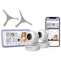 Hubble Nursery Pal Deluxe Twin 5" Smart Baby Monitor w/ Night Vision & 2 Way Communication (HCTNPDL2-CA)