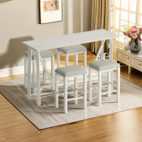 Latitude Run® 5-piece Dining Table Set With Power Outlets