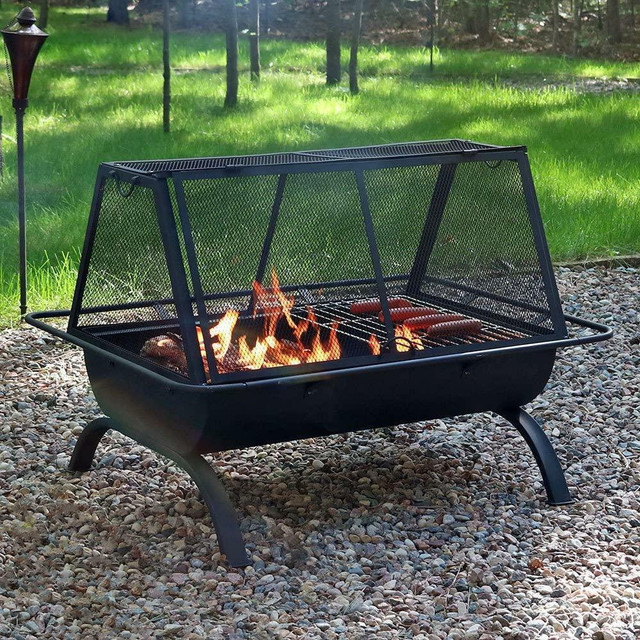 NEW OUTDOOR FIRE PIT 36 IN WOOD BURNING PATIO FIREPIT XY0612 in Fireplace & Firewood in Edmonton - Image 4