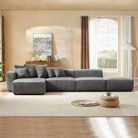 Latitude Run® Soft Corduroy Sectional Sofa