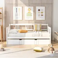 Harriet Bee Daybed Wood Bed with Trundle