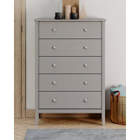 Wade Logan Shaker Solid Pinewood/MDF 5 Drawers Chest