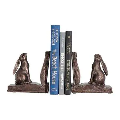 Alcott Hill Lethe Decorative Rustic Resin Rabbit on Book Bookends