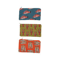 Dovecove Cotton Zip Food Pouch With Sea Life Illustrations
