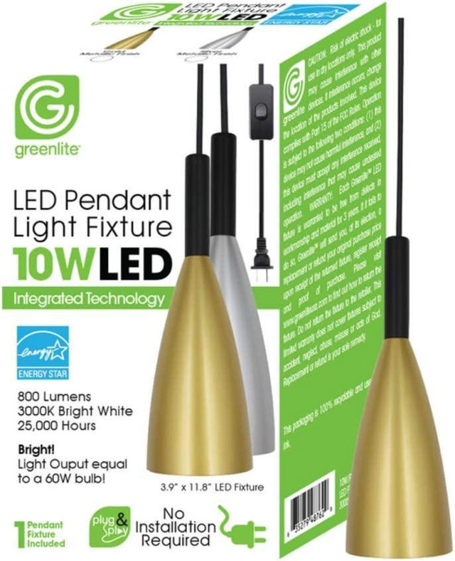 ATTRACTIVE MODERN PENDANT LIGHT FIXTURE -- Energy Efficient Design - our price only $6.99 in Indoor Lighting & Fans - Image 2