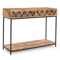 Union Rustic Pendergrass Stella 42" Solid Wood Console Table
