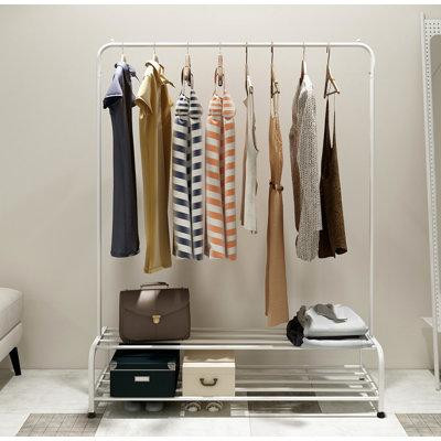 Lipoton Clothing Garment Rack With Shelves in Other