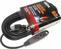 YESA® 50 FOOT THREE-OUTLET EXTENSION CORD -- For outdoor use -- Competitor price $39.99 -- Our price only $29.95!