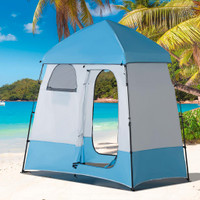Camping Shower Tent 86.5" x 49.25" x 90.5" Blue