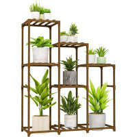 Ebern Designs Plant Stand Indoor Wood Plant Shelf Outdoor