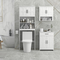 Over the Toilet Cabinet 26" W x 9.1" D x 70.1" H White