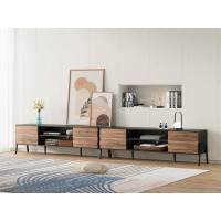 George Oliver George Oliver Mid-Century Modern TV Stand For 100 Inch TV, Woood Entertainment Centre For 85 90 Inch TV Co