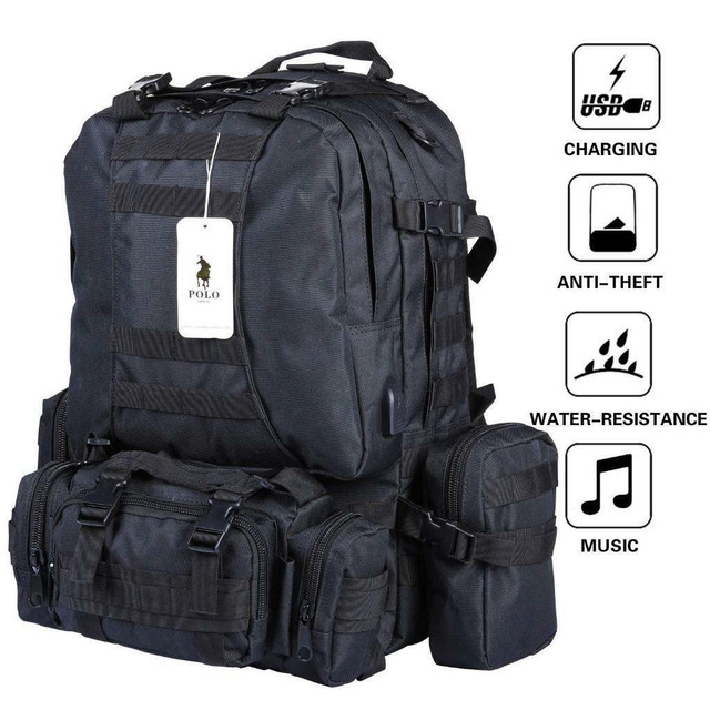 NEW 60L TACTICAL BACKPACK 3 DETACH POCKETS CAMPING BK5031 in Other in Manitoba - Image 2