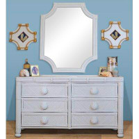 Bayou Breeze Abbigail 6 Drawer Double Dresser with Mirror