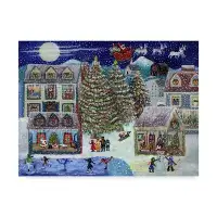 Winston Porter Santa Christmas Village by Cheryl Barthley - Print on Canvas