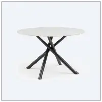 Wrought Studio 47.24" Round Dining Table White Sintered Stone Tabletop
