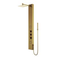 Kingsley 55 in. 2-Jet High Pressure Shower System w Fixed Rainhead in Matte Brushed Gold, Matte Black or Stainless   VGI