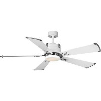 17 Stories 5-Blade Reversible Chestnut 56-Inch AC Motor LED Transitional Ceiling Fan