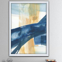 East Urban Home Indigo Panel III - Picture Frame Print on Canvas