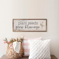 Gracie Oaks Plant Seeds Grow Blessings Flowers Whitewash