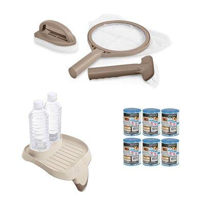 Intex Intex Hot Tub Maintenance Kit & Cup Holder/Tray & Type S1 Pool Filters (6 Pack) in Hot Tubs & Pools