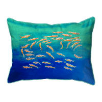 East Urban Home Schooling Fish Indoor/Outdoor Pillow