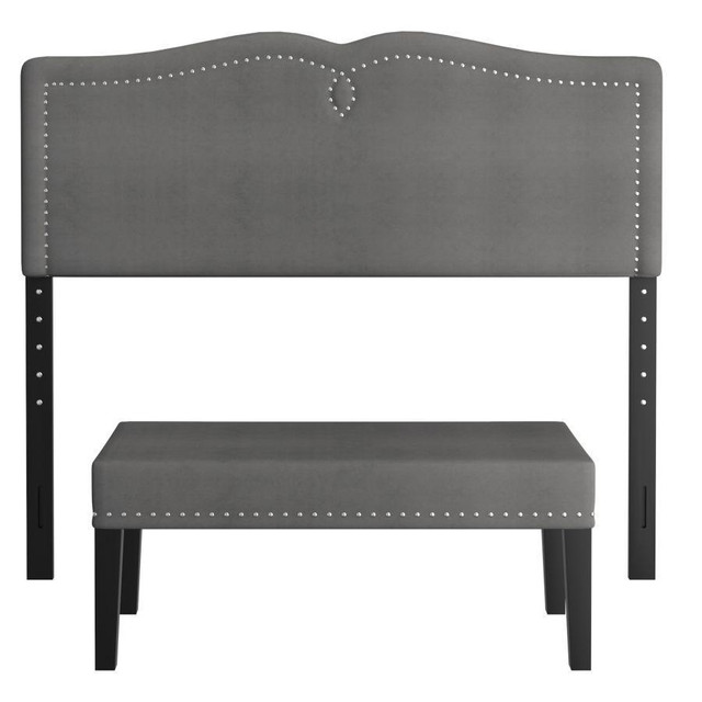 Velvet Headboard and bench set on sale in Beds & Mattresses in London - Image 4