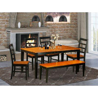 August Grove Cleobury 6 - Piece Butterfly Leaf Rubberwood Solid Wood Dining Set