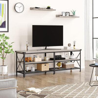 17 Stories TV Stand For 65+ Inch TV, Industrial Entertainment Center TV Media Console Table