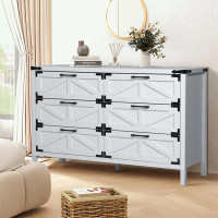 Latitude Run® Farmhouse Barn accent Chest with 6 Drawers