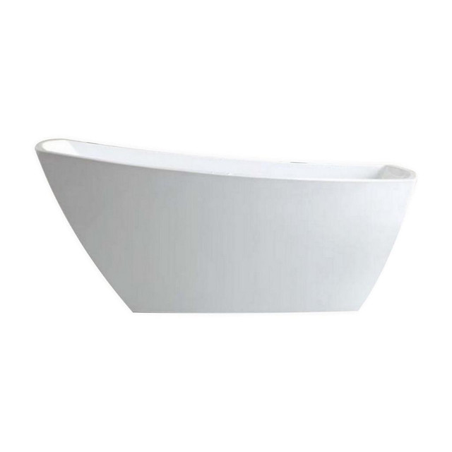 67x32 inch Oval Acrylic Freestanding Bathtub in White                                           KBQ in Plumbing, Sinks, Toilets & Showers - Image 3