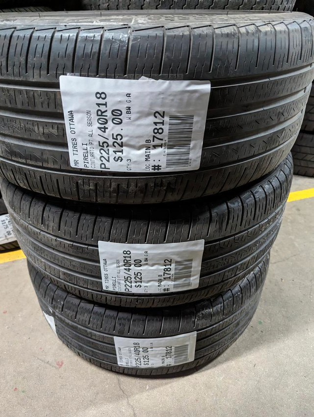 P225/40R18  225/40/18  PIRELLI  CINTURATO P7 ALL SEASON  ( all season summer tires ) TAG # 17812 in Tires & Rims in Ottawa