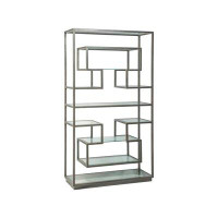 Artistica Home Metal Designs 83" H x 45" W Metal Geometric Bookcase