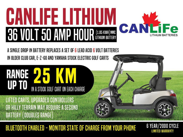 Upgrade Your Electric Golf Cart Batteries To Extended Long Life, Lightweight Zero Maintenance CanLiFe Lithium Batteries in ATV Parts, Trailers & Accessories
