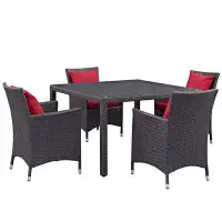 Sol 72 Outdoor™ Brentwood 5 Piece Dining Set with Cushions